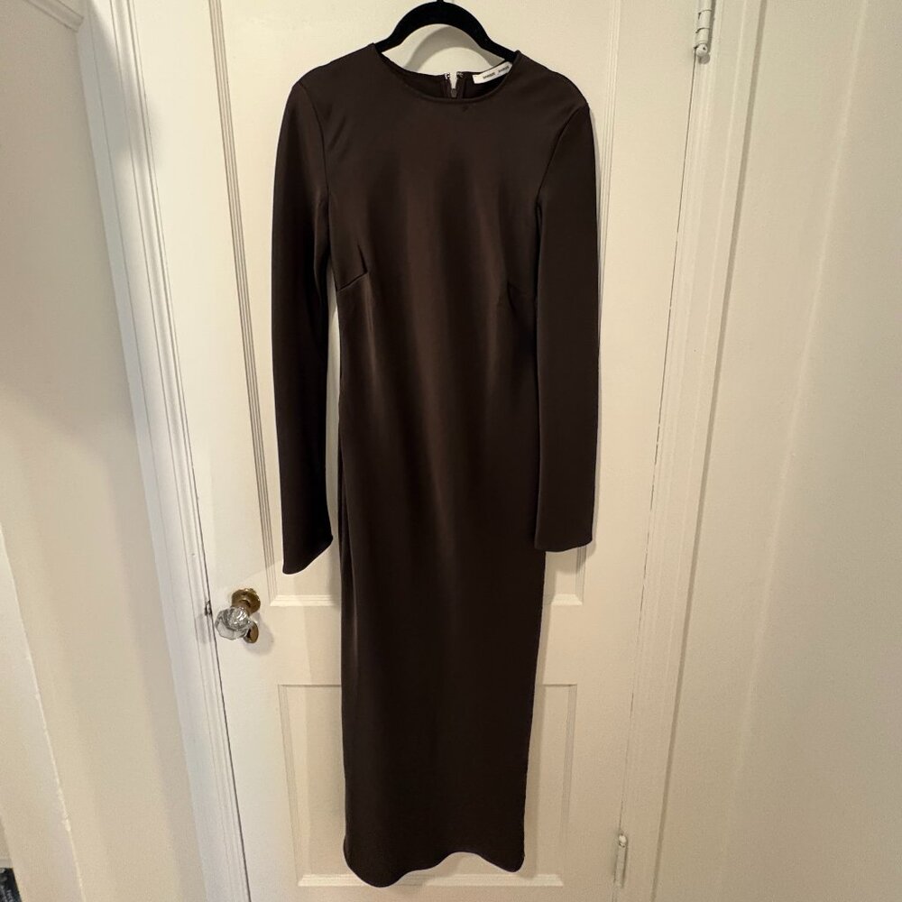 SAMSOE brown long sleeved dress
